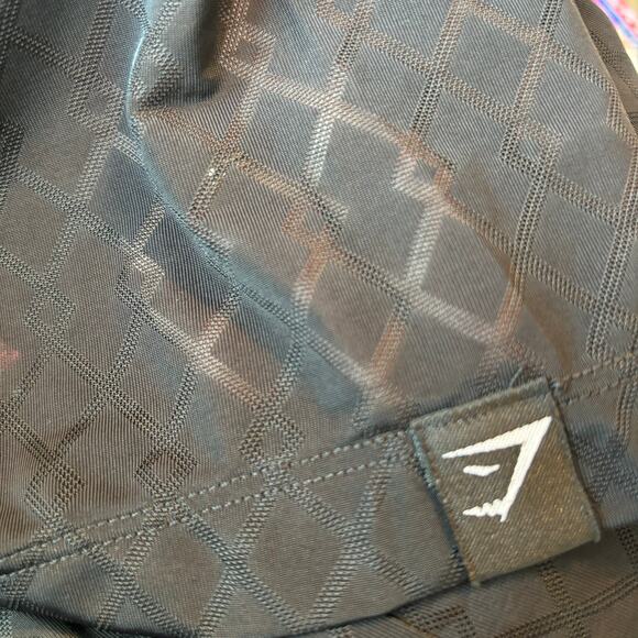 Gymshark Wms Lightweight Black Semi Sheer Textured Knit Tie Front Top Size Small - Picture 6 of 7